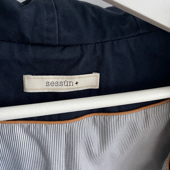 Sessun Navy Coat - Picture 3 of 3